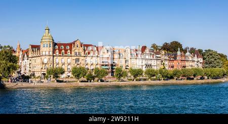 Germania, Baden-Wurttemberg, Costanza, ville storiche lungo la riva del Bodensee Foto Stock
