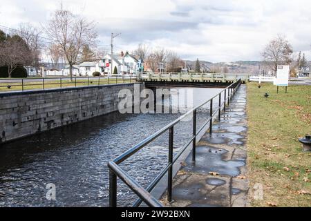 Canal a Grenville, Quebec, Canada Foto Stock