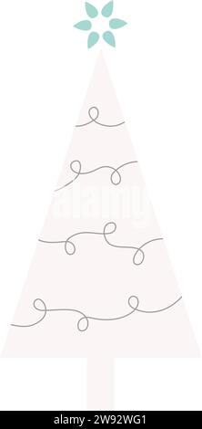 Graziosi alberi di Natale, alberi di Natale con sfondo trasparente Illustrazione Vettoriale