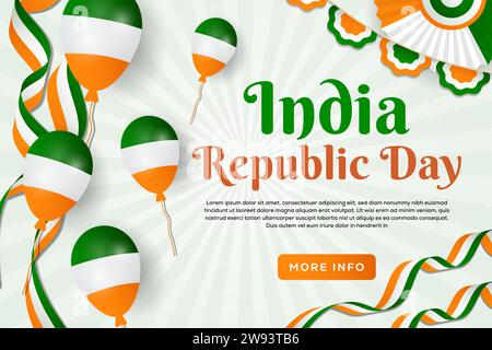 Illustrazione di sfondo Gradient India republic Day Illustrazione Vettoriale