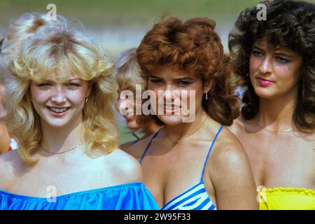 Una Miss Gran Bretagna al Donington Park nel 1984 Foto Stock