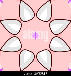 tile, mandala, seamless, design, digitale, illustrazione, decorazione, ornamento, ornamentale, arte, simmetrico, simbolo, sfondo, elemento Foto Stock