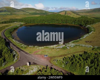 Lago Rasa sull'isola di Lajes (Azzorre) Foto Stock