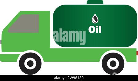 Colore icona autocisterna per autocarri petroliferi | icona per autocarri a benzina | icona per autocisterna per petrolio e gas Illustrazione Vettoriale
