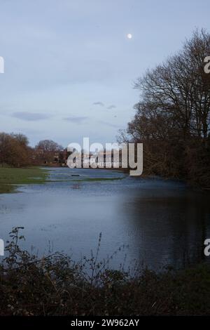 Inondazioni dopo la pioggia Beverley Westwood East Yorkshire Regno Unito Foto Stock