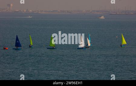 Doha Corniche , porto 30-12-2023 Doha Qatar Foto Stock