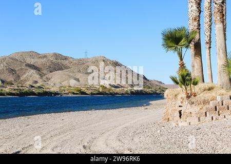 Colorado River, Bullhead City, Arizona e Laughlin, Nevada Foto Stock