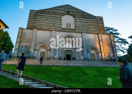 Facciata della chiesa di San fortunato, Todi, Perugia, Italia Foto Stock