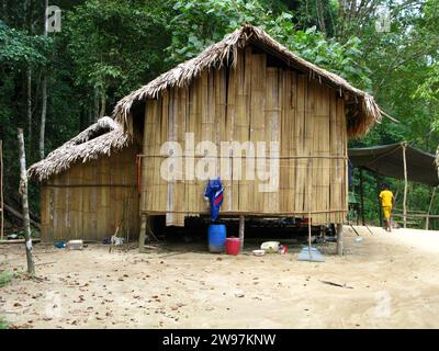 Tribù nel parco nazionale di Taman Negara, Malesia Foto Stock