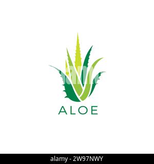 Logo aloe vera dal design fresco Illustrazione Vettoriale