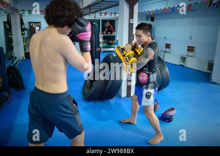 CK Boxing Gym Bangkok Thailandia Foto Stock