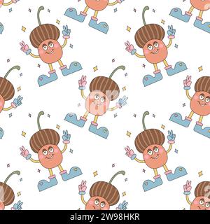 Groove e la ghianda del personaggio. Personaggio fittizio Illustrazione Vettoriale