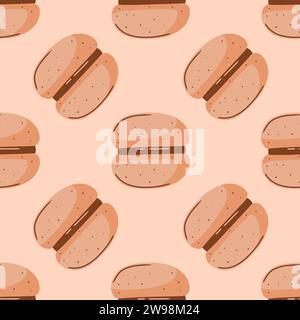 Modello senza cuciture con dolci. Lo schema dei cookie Illustrazione Vettoriale