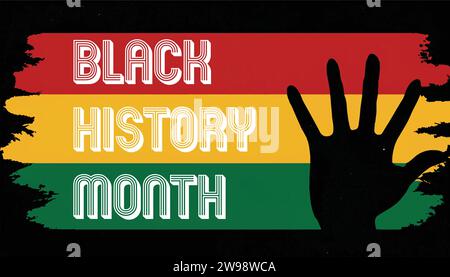 sfondo del mese della storia nera. African American History o Black History Month. Celebrato ogni anno a febbraio negli Stati Uniti e in Canada. storia nera Illustrazione Vettoriale