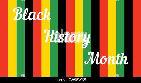 Festeggiamo il Black History Month. Progettazione di illustrazioni vettoriali. Illustrazione Vettoriale
