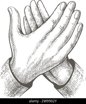 Applausi l'illustrazione dello schizzo Illustrazione Vettoriale