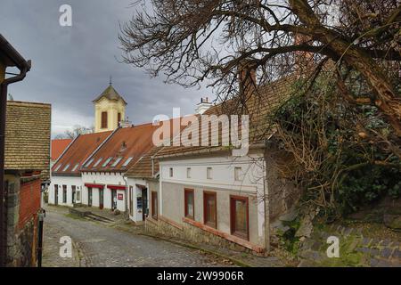 Dicembre 25, 2023. Szentendre, Ungheria tempo, il giorno dopo Natale l'acqua del Danubio è molto alta. Credit Ilona Barna, BIPHOTONEWS, Alamy Live News Foto Stock