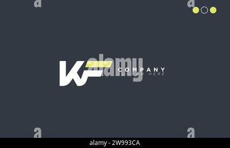 Lettere alfabetiche KF iniziali logo monogramma Illustrazione Vettoriale