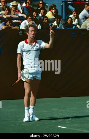 John McEnroe (USA) partecipa agli US Open Tennis 1981. Foto Stock