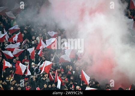 LILLE - tifosi del Lille OSC durante la partita francese di Ligue 1 tra il Lille OSC e il Paris Saint-Germain allo Stadio Pierre-Mauroy il 17 dicembre 2023 a Lille, in Francia. ANP | Hollandse Hoogte | Gerrit van Keulen Foto Stock