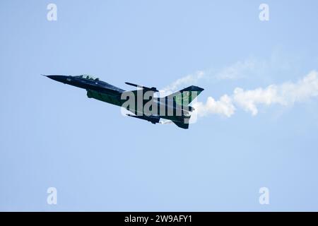 Liepaja, Lettonia- 06 agosto 2023: General Dynamics F-16AM Fighting Falcon dell'Aeronautica militare belga Foto Stock
