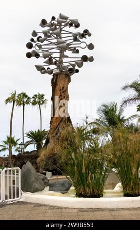 Scultura del vento di Cesar Manrique, Puerto de la Cruz, Tenerife, Isole Canarie Foto Stock