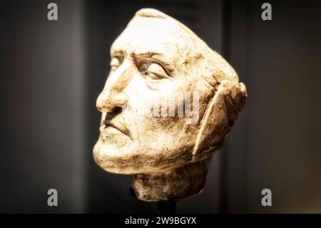 Maschera della morte del famosissimo Dante Alighieri. Supporti misti Foto Stock