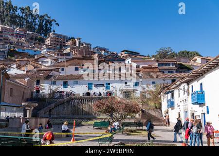 Plazoleta de San Blas a Cusco, Perù Foto Stock