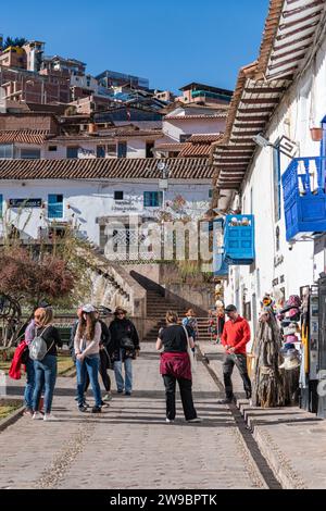 Plazoleta de San Blas a Cusco, Perù Foto Stock