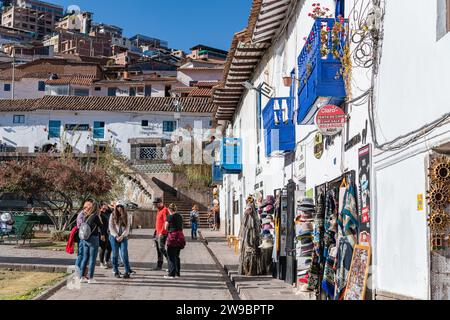 Plazoleta de San Blas a Cusco, Perù Foto Stock