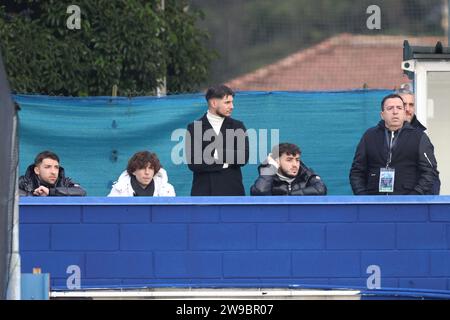 Lecco, Italia. 26 dicembre 2023. Gestione di Lecco durante il match di serie BKT tra Lecco e Sudtirol allo Stadio Mario Rigamonti-Mario ceppi il 26 dicembre 2023 a Lecco, Italia. (Foto di Matteo Bonacina/LiveMedia) crediti: Agenzia fotografica indipendente/Alamy Live News Foto Stock