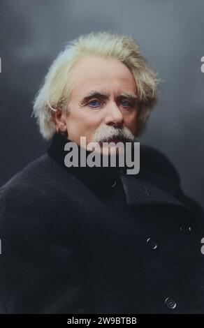 Ritratto di Edvard Grieg. Anno: Dal 1890 al 1907. Di: H. Abel. Foto Stock