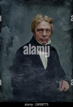 Ritratto di Michael Faraday. Anno: Circa 1848. Dello studio Mathew Brady. Foto Stock