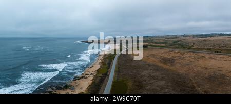Faro di Pigeon Point. Vista aerea del faro Foto Stock