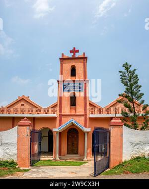 08 30 2015 Vintage Old Baptist Church of 1876 at Bheemunipatnam ; Vishakhapatnam ; Andhra Pradesh ; India Asia. Foto Stock