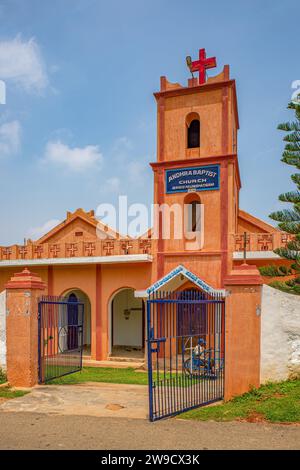 08 30 2015 Vintage Old Baptist Church of 1876 at Bheemunipatnam ; Vishakhapatnam ; Andhra Pradesh ; India Asia. Foto Stock