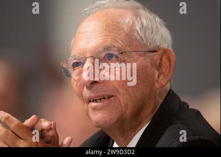 CDU Politiker Wolfgang Schaueble im Alter von 81 Jahren gestorben. ARCHIVFOTO Wolfgang SCHAEUBLE, Ritratto, PortroÂt, Ritratto, Angeschnittenes Einzelbild, Einzelmotiv, 35. CDU-Parteitag 2022 in Hannover vom 9.- 10.9,2022, **** il politico della CDU Wolfgang Schaueble è morto all'età di 81 anni FOTO D'ARCHIVIO Wolfgang SCHAEUBLE, ritratto, portroÂt, ritratto, ritaglio immagine singola, motivo unico, conferenza CDU party 35 2022 ad Hannover dal 9 10 9 2022, Foto Stock