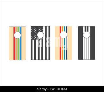 Tavole Cornhole, silhouette Cornhole, Cornhole Playing svg, Cornhole Game, Cornhole board, Cornhole, Cornhole board, Cornhole playing Illustrazione Vettoriale