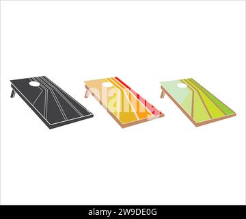 Tavole Cornhole, silhouette Cornhole, Cornhole Playing svg, Cornhole Game, Cornhole board, Cornhole, Cornhole board, Cornhole playing Illustrazione Vettoriale