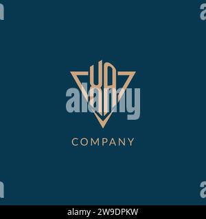 Iniziali del logo XA stile a forma di triangolo, logo creativo grafico vettoriale Illustrazione Vettoriale