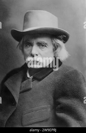 Ritratto di Edvard Grieg. Anno: Dal 1890 al 1907. Di: H. Abel. Foto Stock