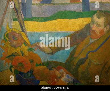 Vincent van Gogh dipinto Girasoli, Paul Gauguin, 1888, Foto Stock