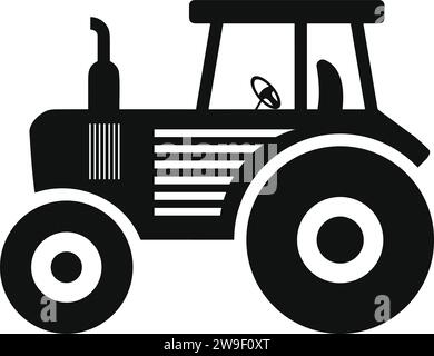 Icona trattore vettore | veicolo per agricoltura | colore veicolo agricolo Illustrazione Vettoriale