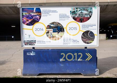2014 - 2015 Storia dello Stadio Olimpico a Montreal, Quebec, Canada Foto Stock