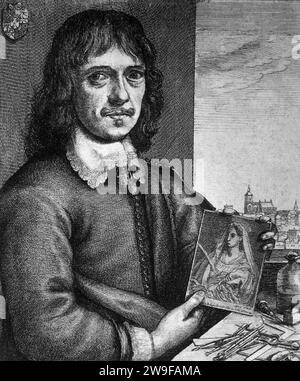 Wenceslaus Hollar (1607 - 1677) artista grafico boemo del XVII secolo Foto Stock