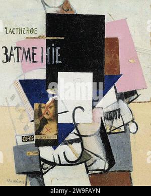 Composizione con la Monna Lisa, 1914, Pittura di Kazimir Malevich Foto Stock