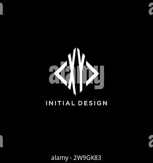 Monogramma iniziale XY con idee di design del logo a forma di rombo Illustrazione Vettoriale