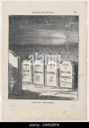 Piazza Napoleone, da 'notizie del giorno', pubblicato su le Charivari, 28 novembre 1870 1922 da Honore Daumier Foto Stock