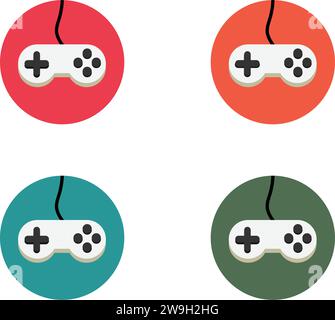 Icona giochi, videogiochi, controller di gioco, design Symbol Illustrazione Vettoriale