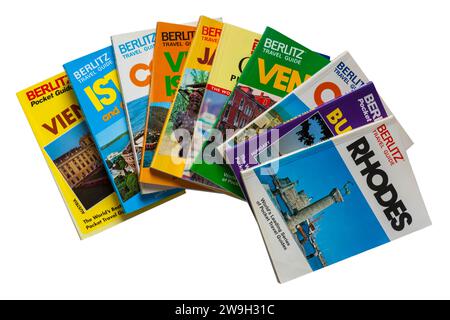 Berlitz Travel Guide Guide di viaggio isolate su sfondo bianco libri di viaggio Foto Stock